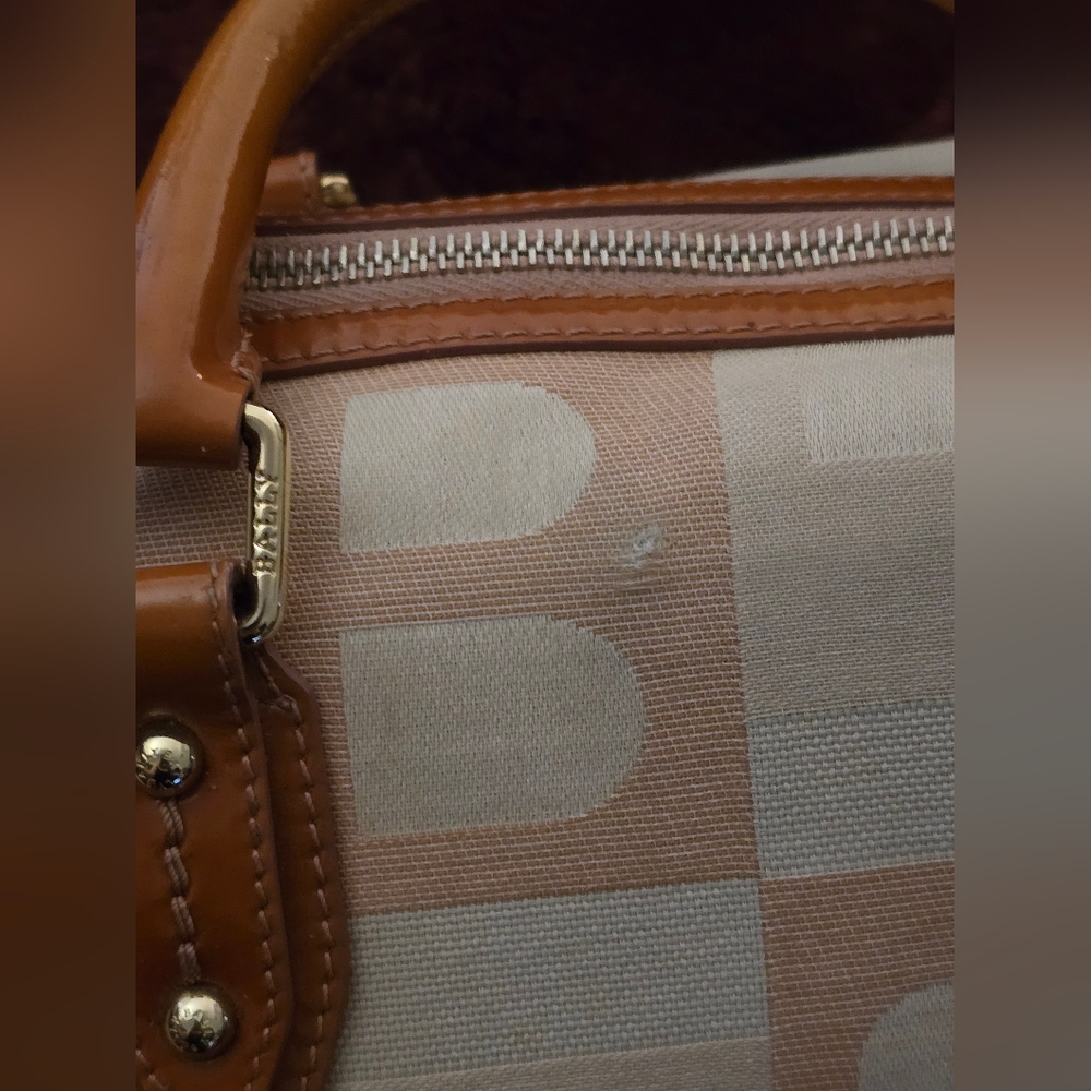 Bally Vintage Canvas 2-Way Boston Satchel W/ Leather Trim. EUC - Picture 16 of 16